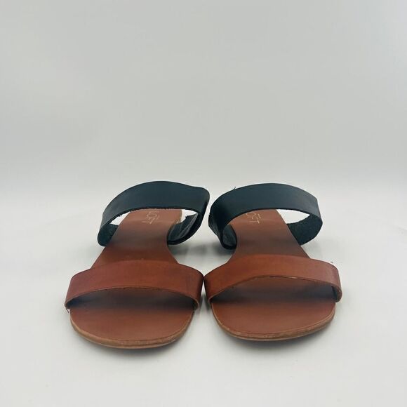Loft Women's Dual Black/Tan Flat Sandal Size 7. - Picture 4 of 12